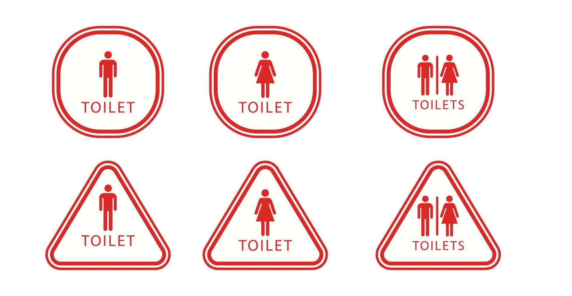 toilet sign simple design clip art vector