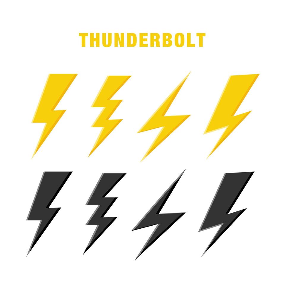 Vector thunder and bolt lighting flash vector collection set..eps