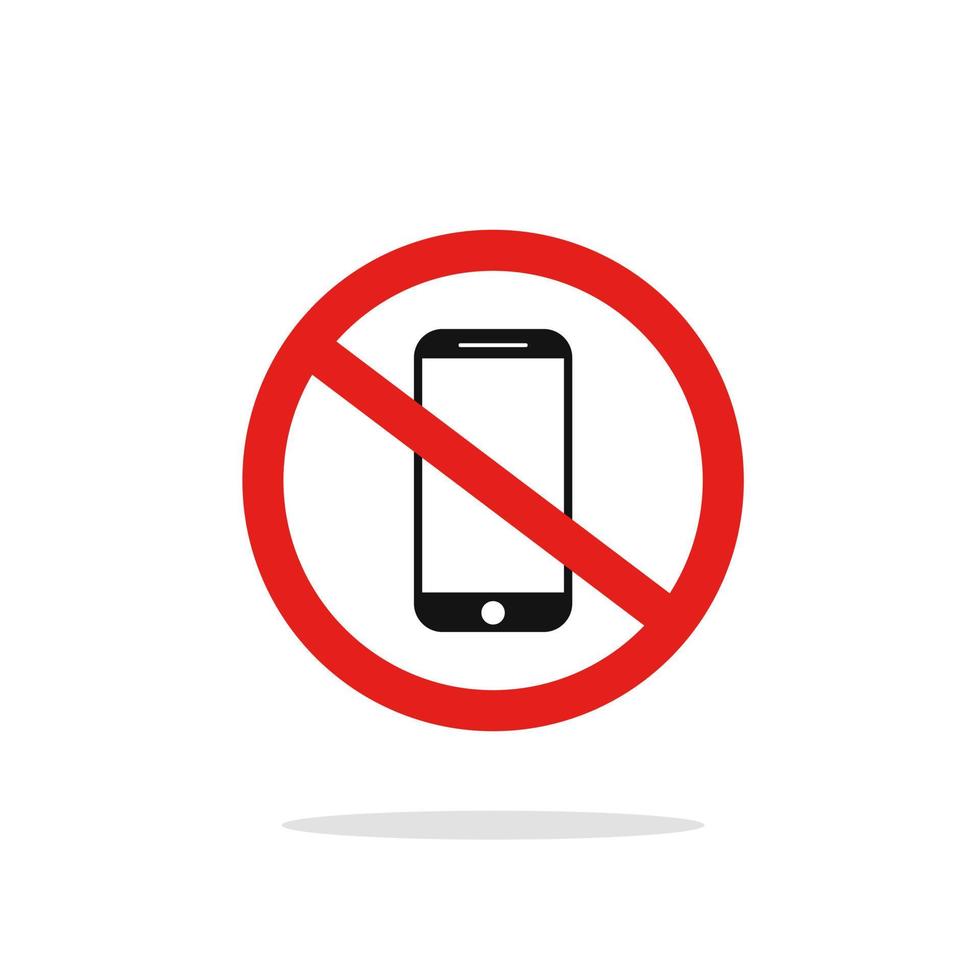 Turn off your phone vector illustration
