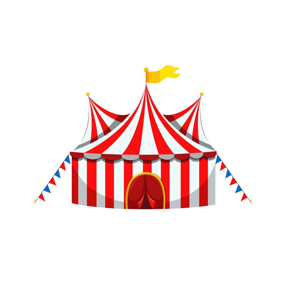 Modern Circus Tent Cartoon Illustration vector