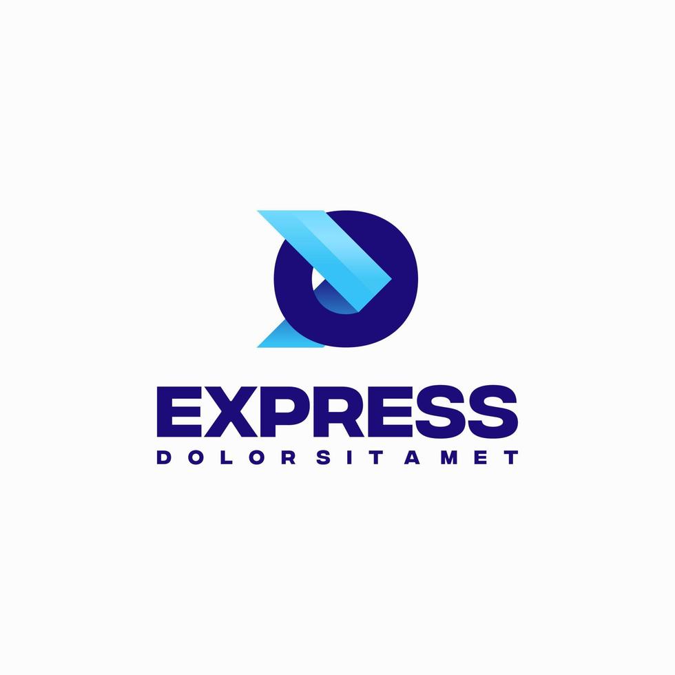 Fast Express O Initial Logo designs concept vector, express Arrow logo designs symbol vector