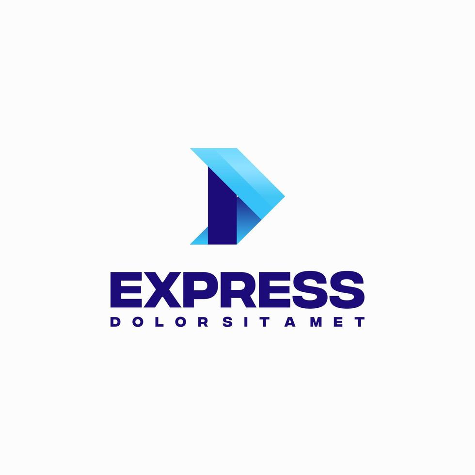 Fast Express I Initial Logo designs concept vector, express Arrow logo designs symbol vector