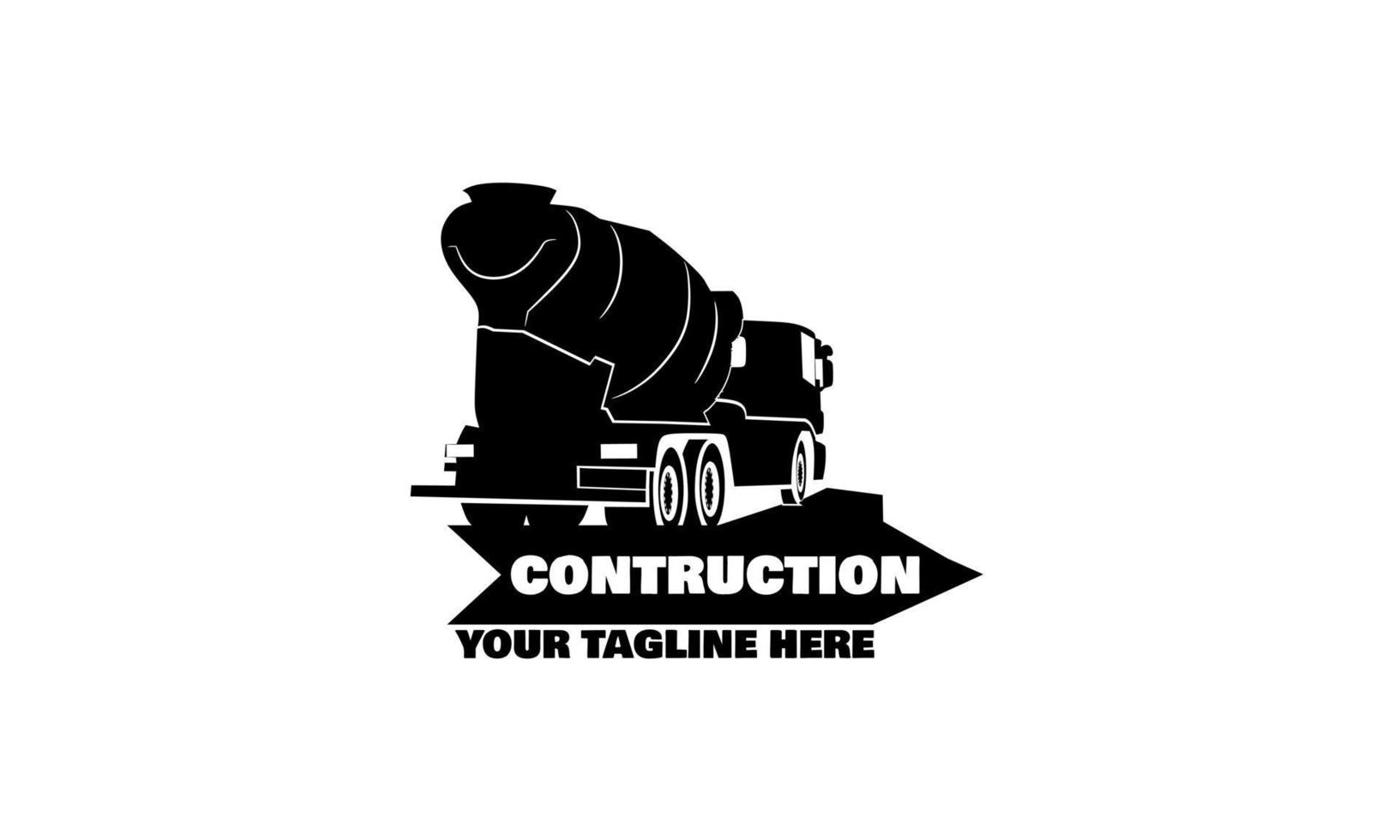 Construction Vehicle logo designs vector, Concrete Mixer Truck Logo vector