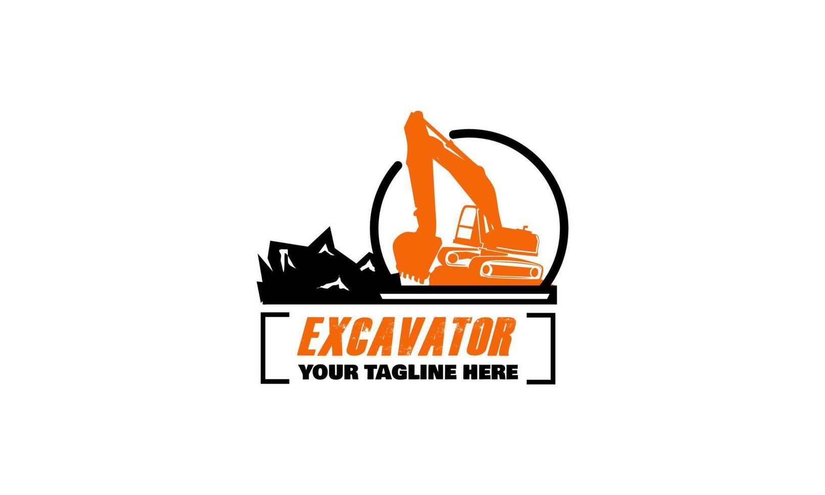 Excavator logo designs concept vector illustration