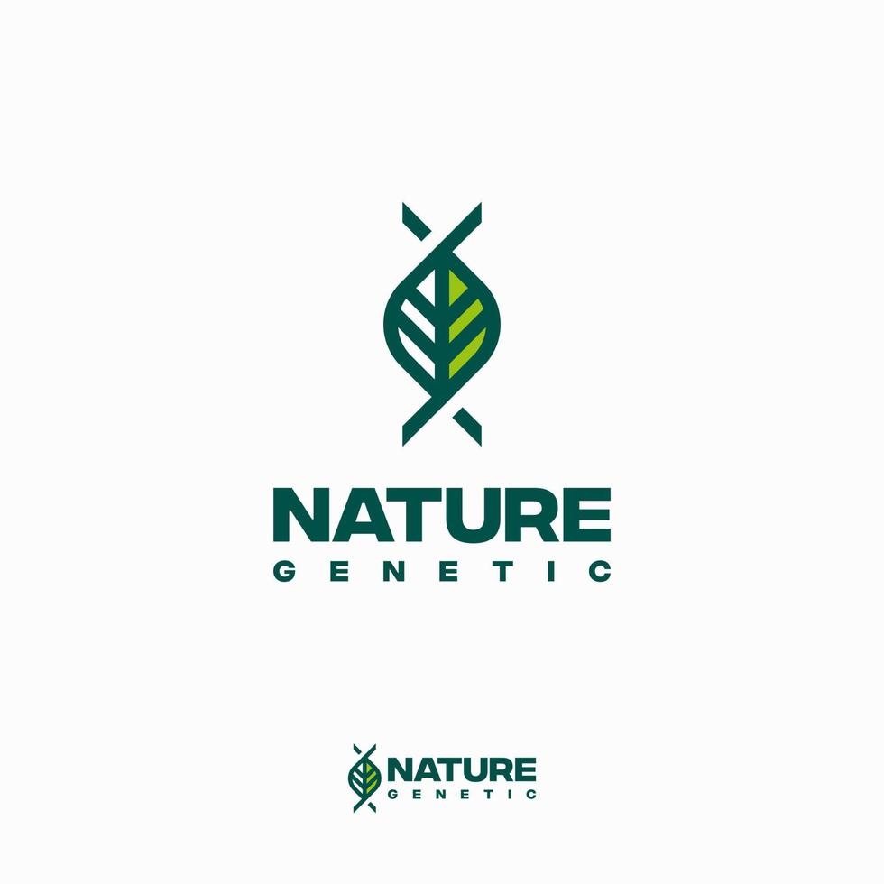 naturaleza dna gen logo diseños concepto vector, vector