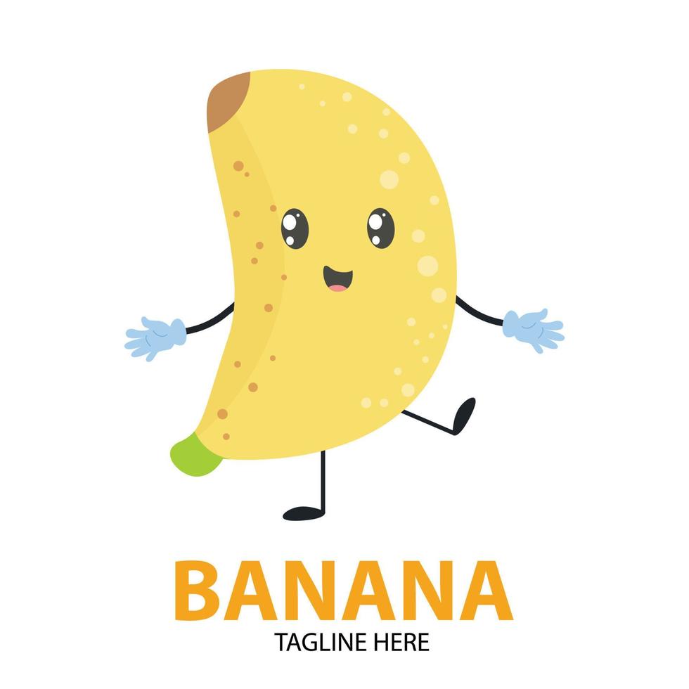 el logo de saludo banana vector