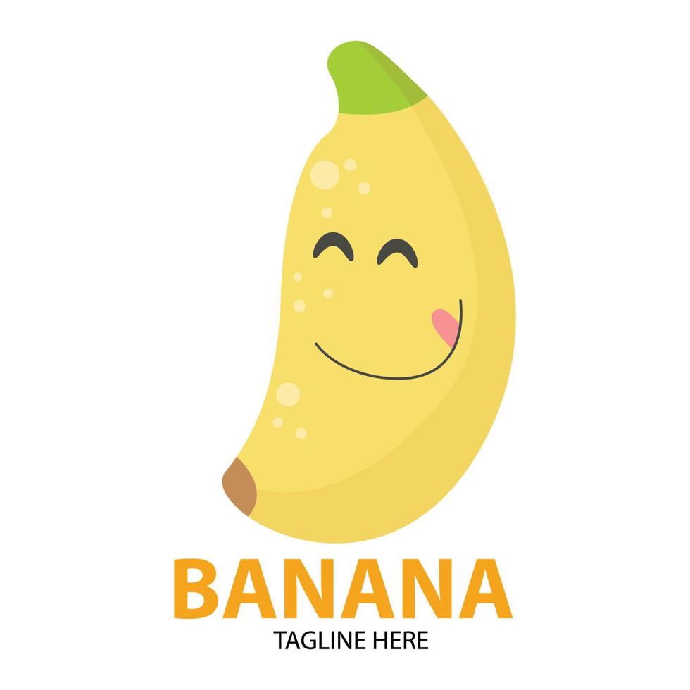 delicious tasty banana logo vector