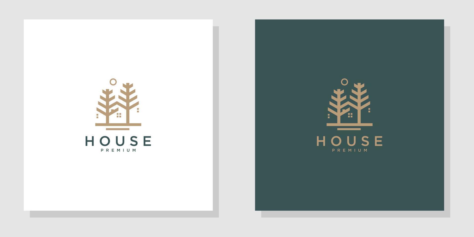 House Logo. House Symbol Geometric Style isolated on White Background. Usable for Real Estate, Construction, Architecture and Building Logos. Flat Vector Logo Design Template Element.