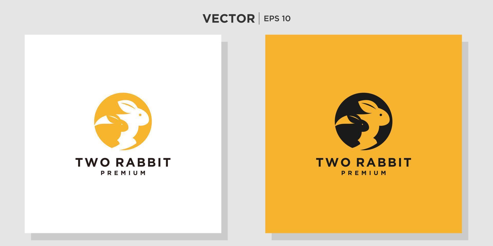 Simple, minimalistic rabbit logo vector