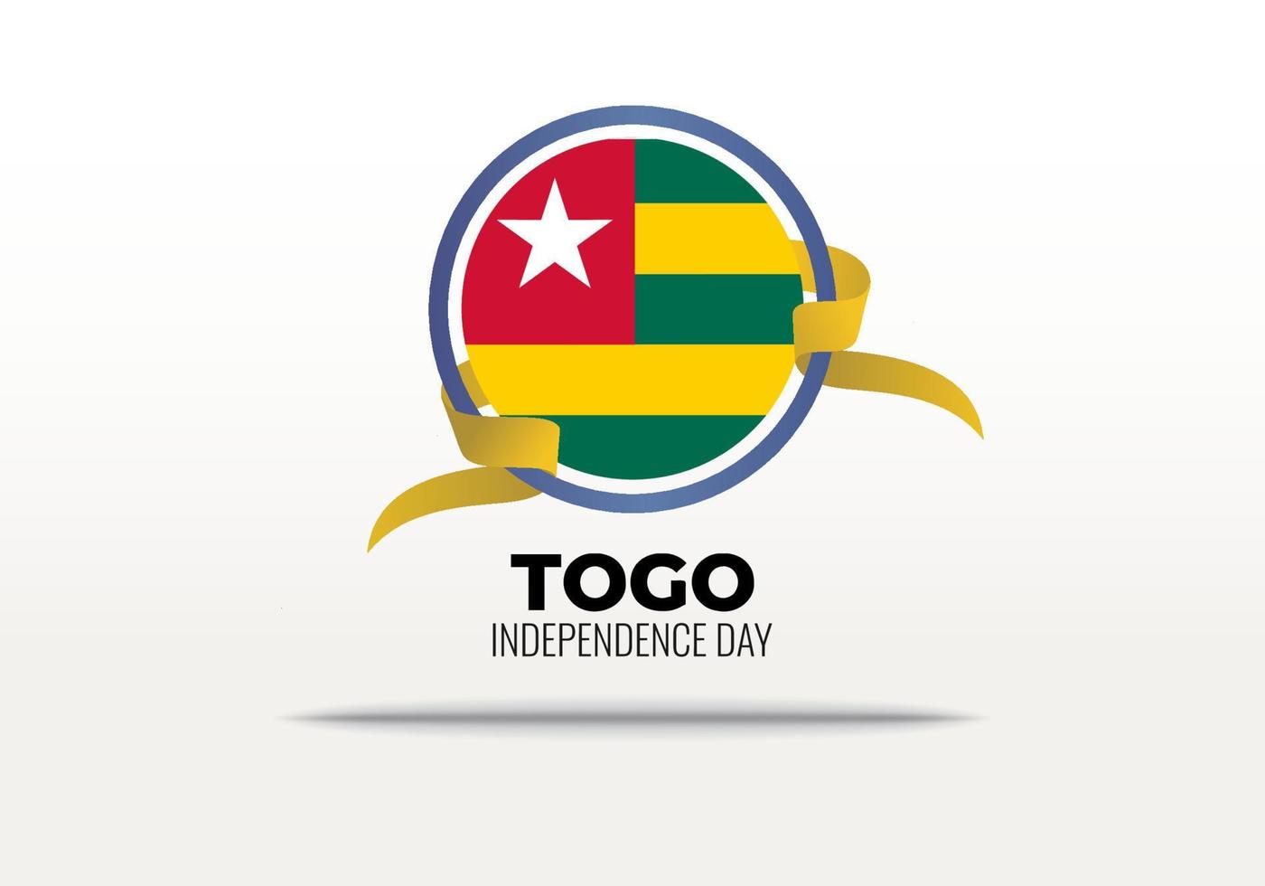 Togo independence day background celebrated on vector