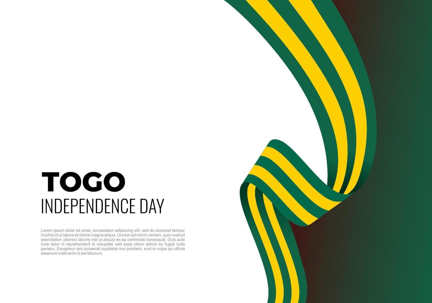 Togo independence day background celebrated on vector