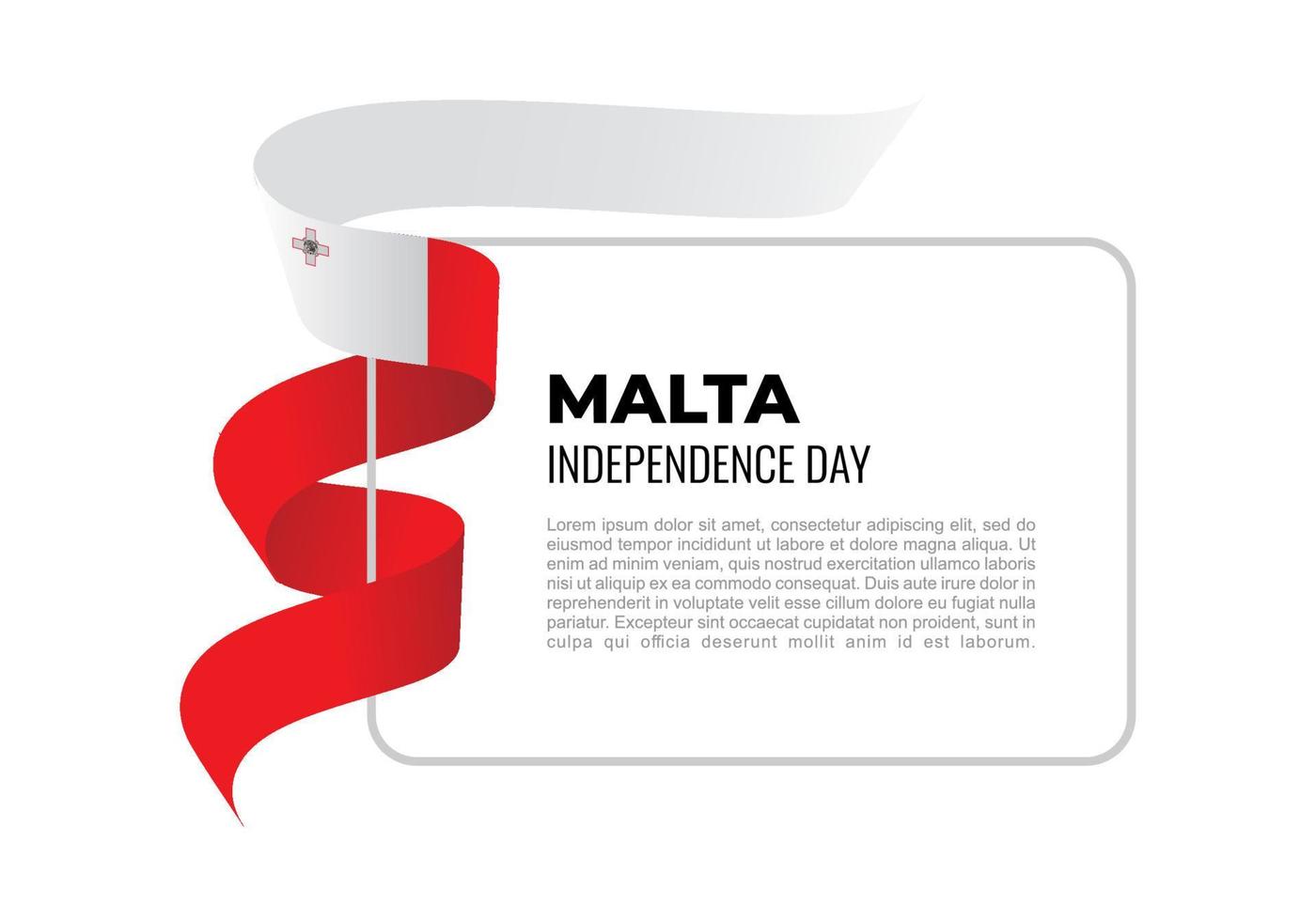 Malta independence day background celebrated on September 21. vector