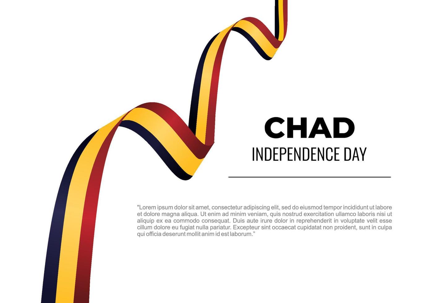 Chad independence day background banner poster celebrated on august 11 vector