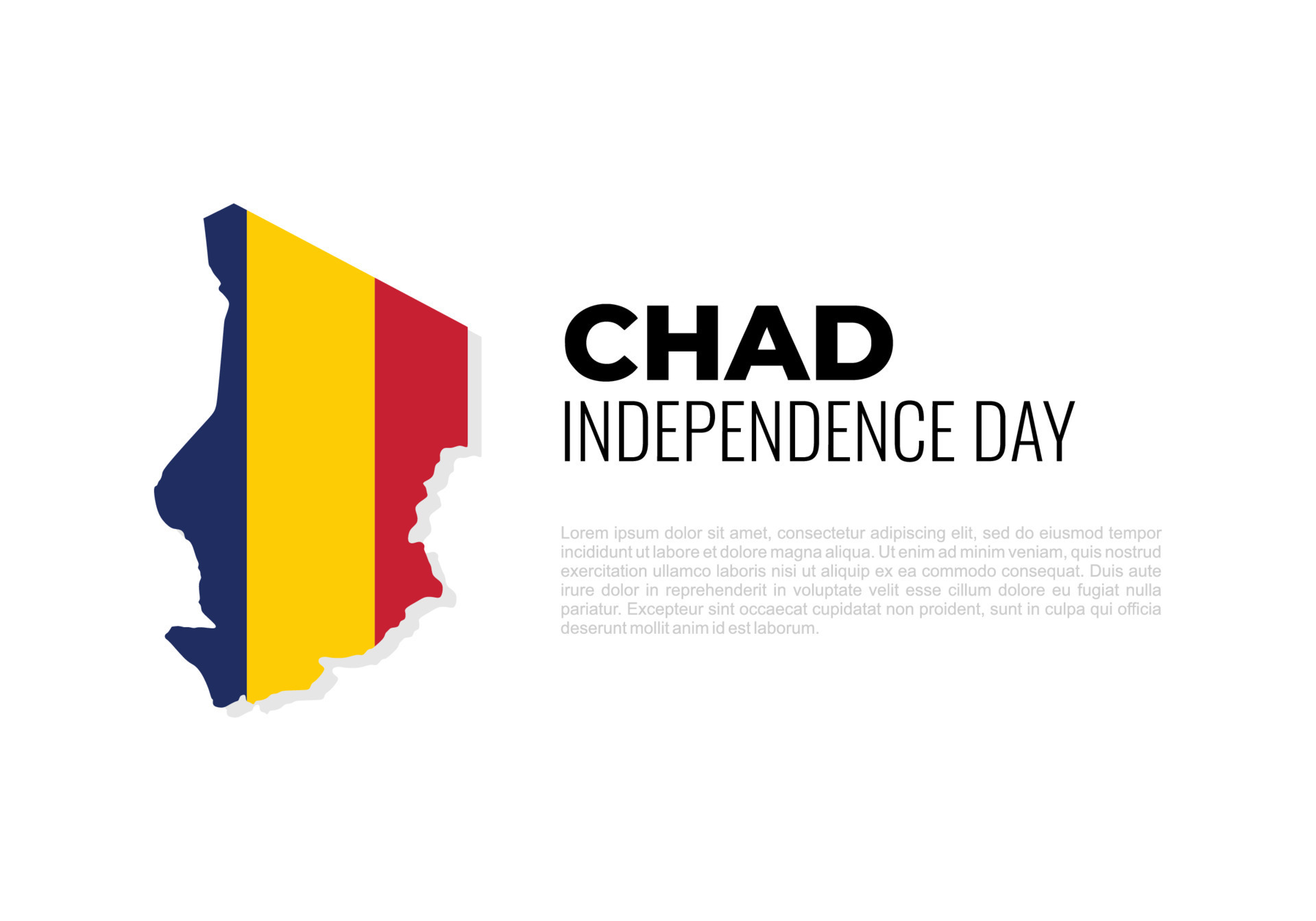 Chad independence day background banner poster celebrated on august 11