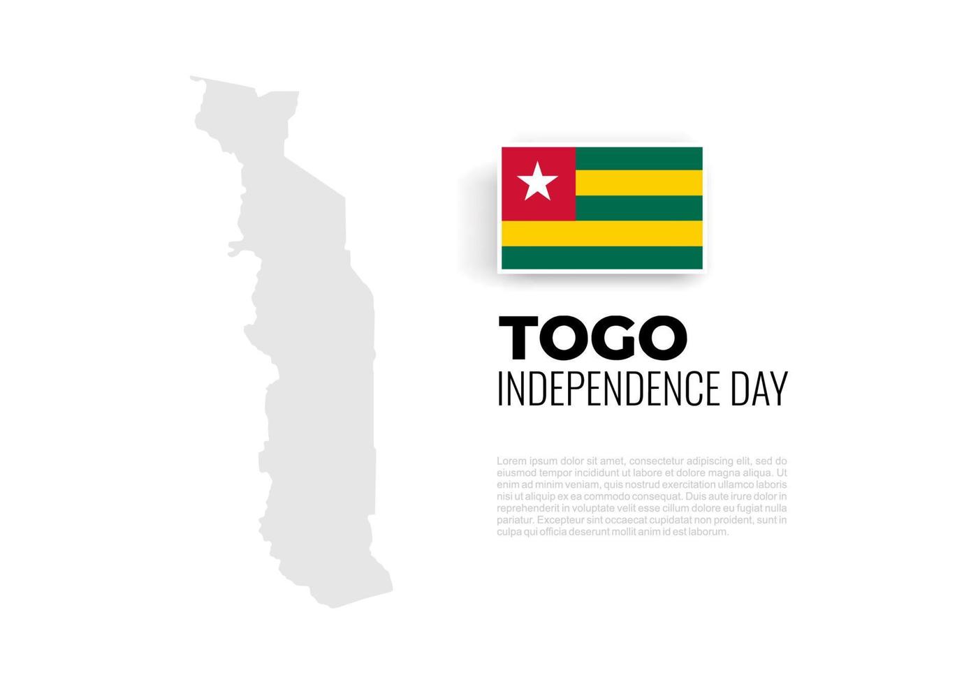 Togo independence day background celebrated on vector