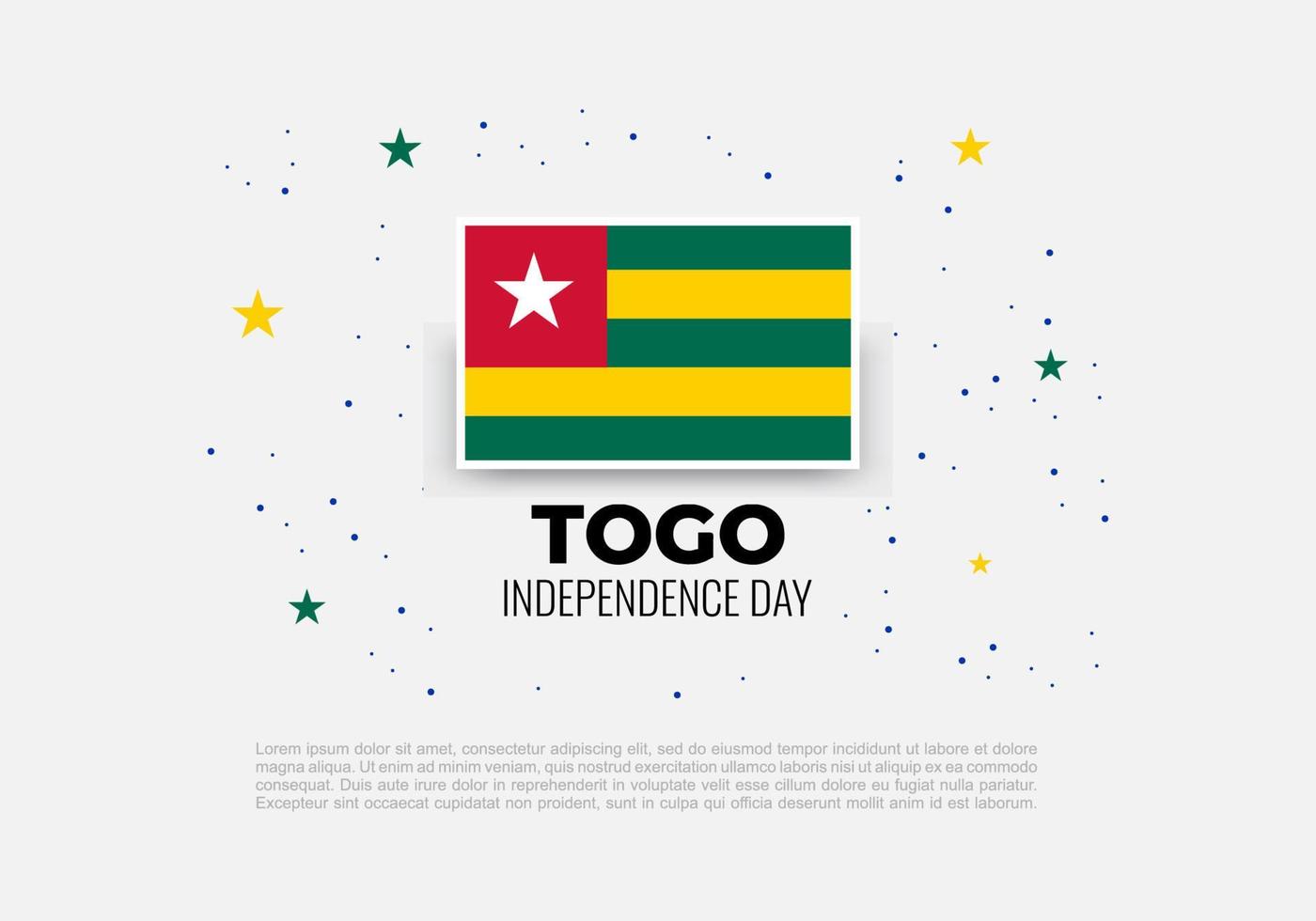 Togo independence day background celebrated on vector