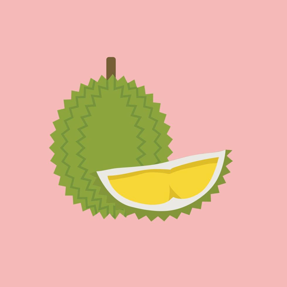 durian en estilo plano vector