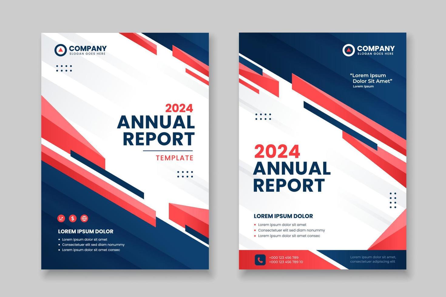 Annual Report Cover Template vector