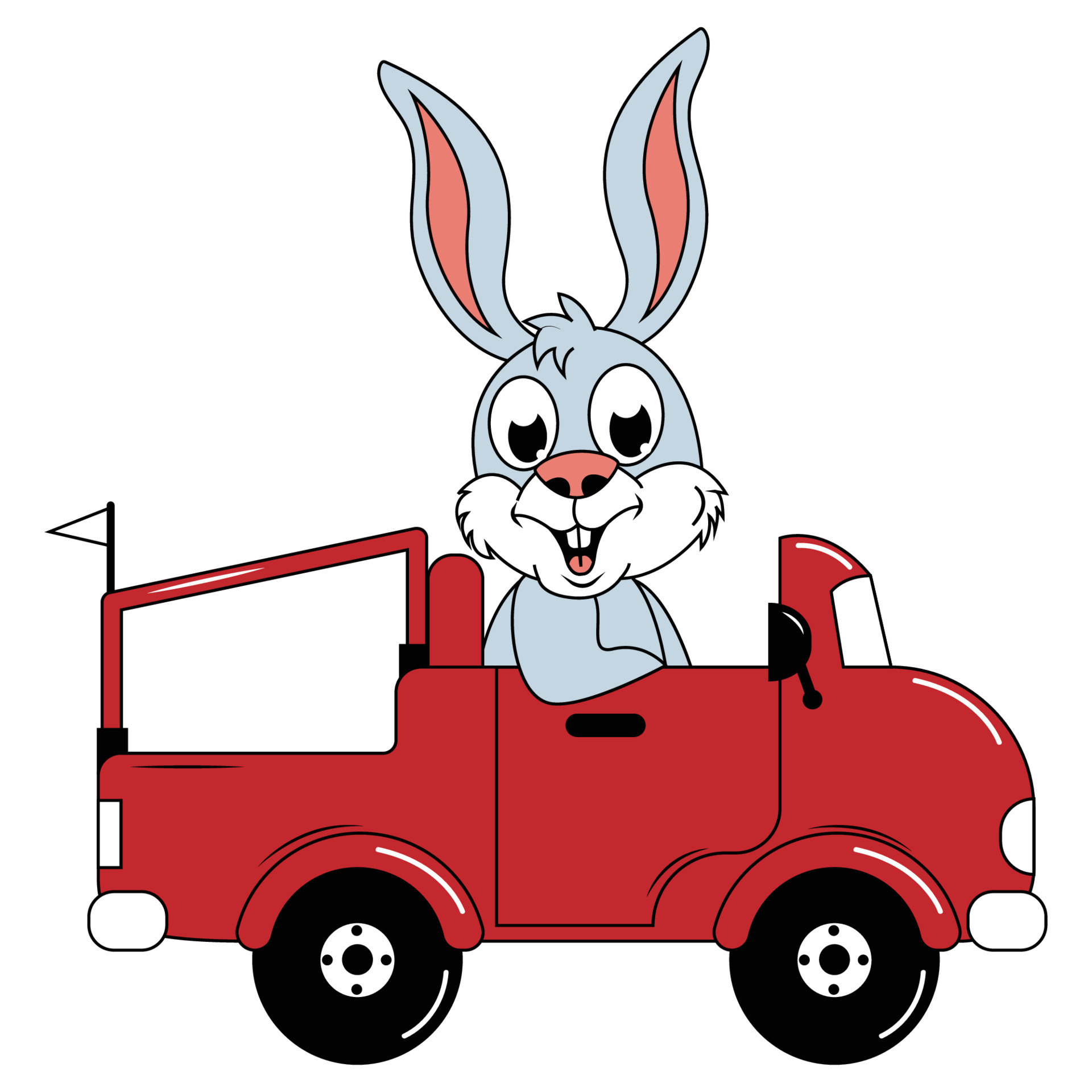 cute animal cartoon ride car 15806373 Vector Art at Vecteezy
