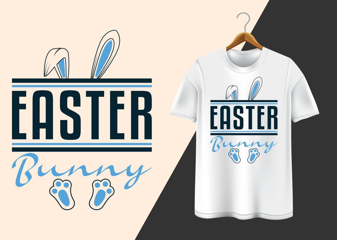 diseño de camiseta de tipografía feliz día de pascua vector