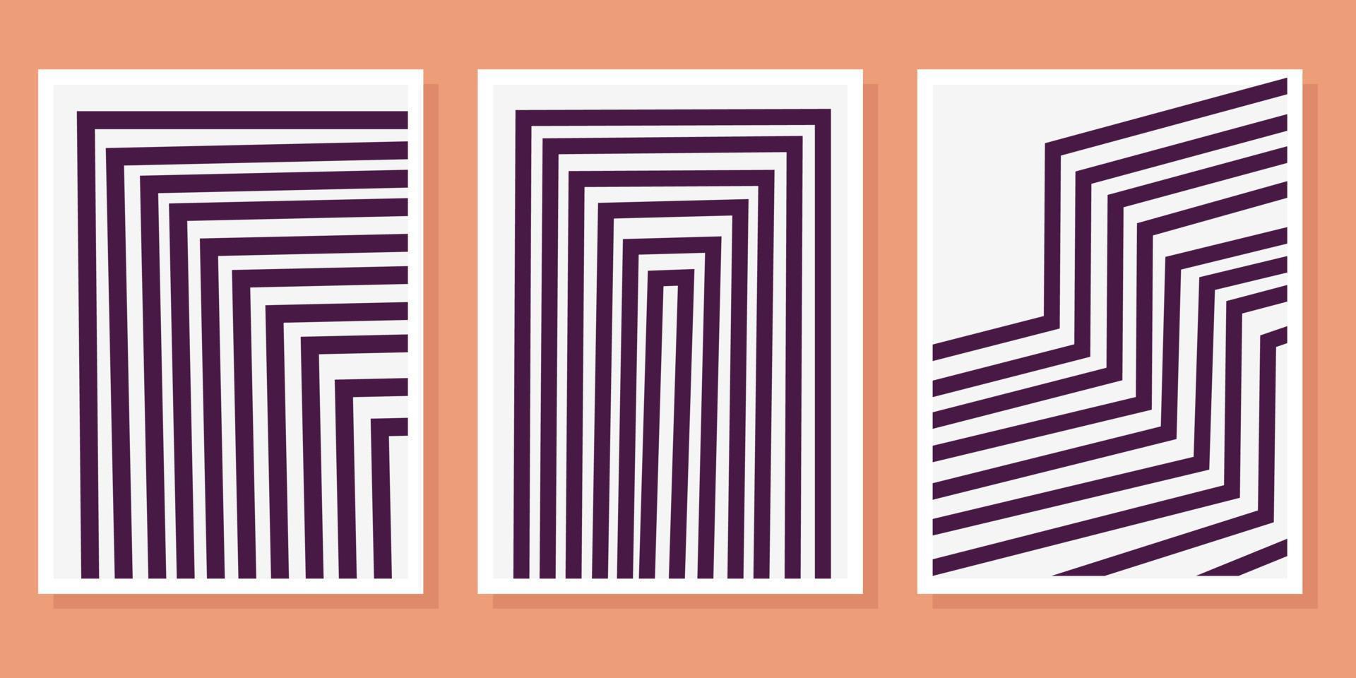 Abstract boho shape set vector