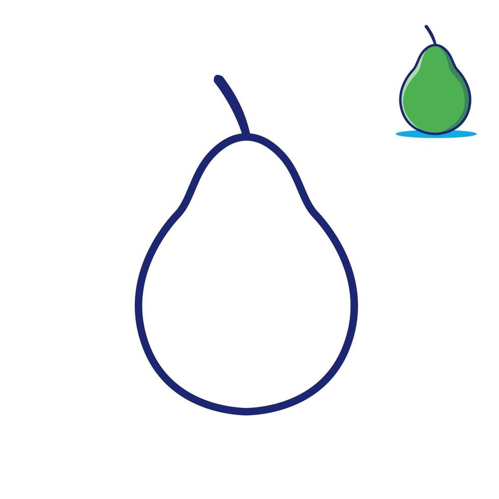vector avocado coloring