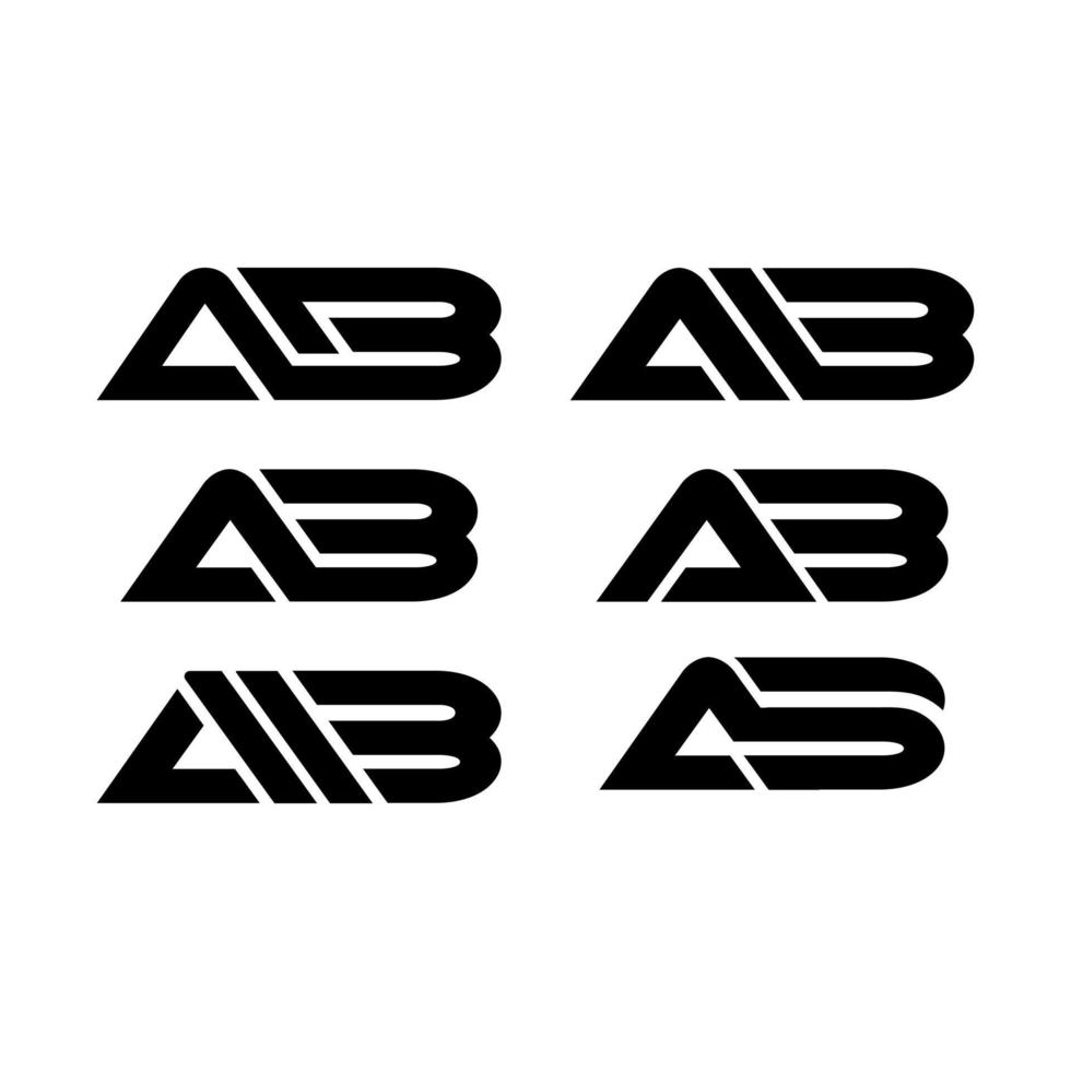 logotipo de letra vinculada de la empresa ab, logotipo de tipografía moderna conectada, paquete de logotipo de texto ab, letras modernas ab, letras ab, icono del logotipo conjunto ab con plantilla de vector de tarjeta de visita