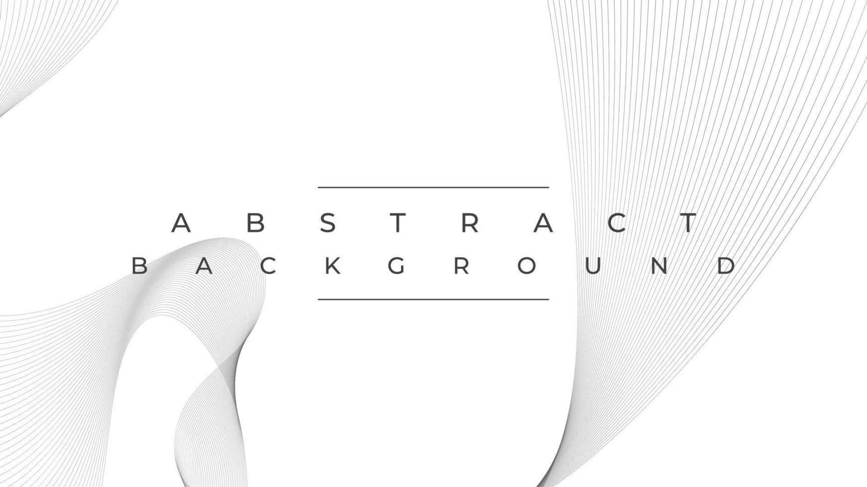 Abstract background with monochrome wave lines on white background. Modern technology background vector
