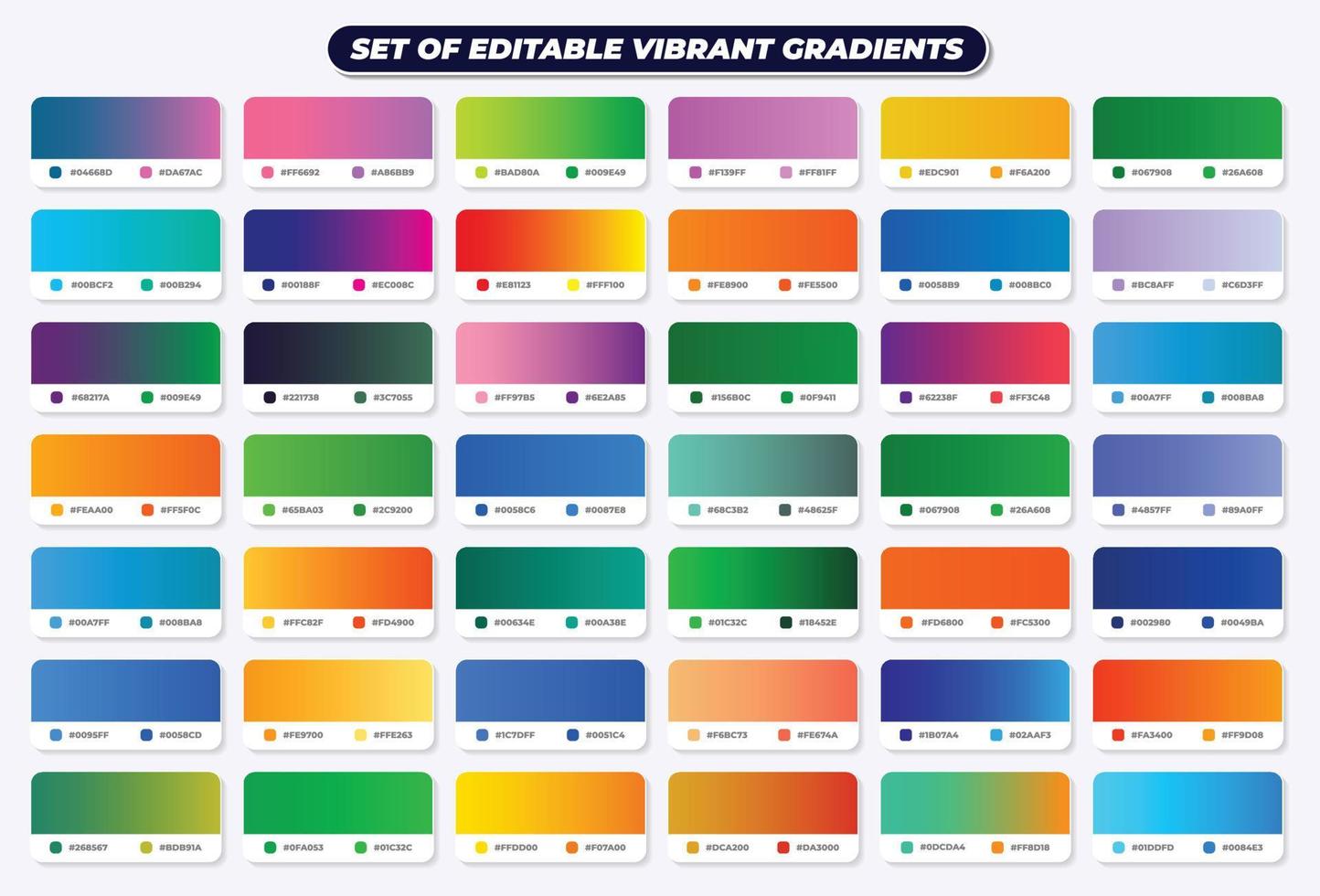 Set of colorful modern gradient backgrounds for graphic design, covers, calendar, web design, wallpaper vector