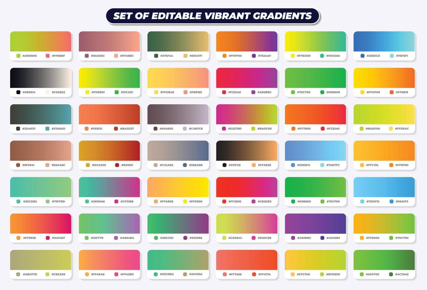 Set of colorful modern gradient backgrounds for graphic design, covers, calendar, web design, wallpaper vector