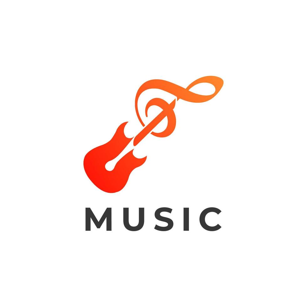 Violin corporated with music note logo concept, Music logo concept vector
