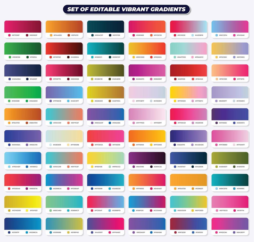 Bright vibrant gradients background collection vector