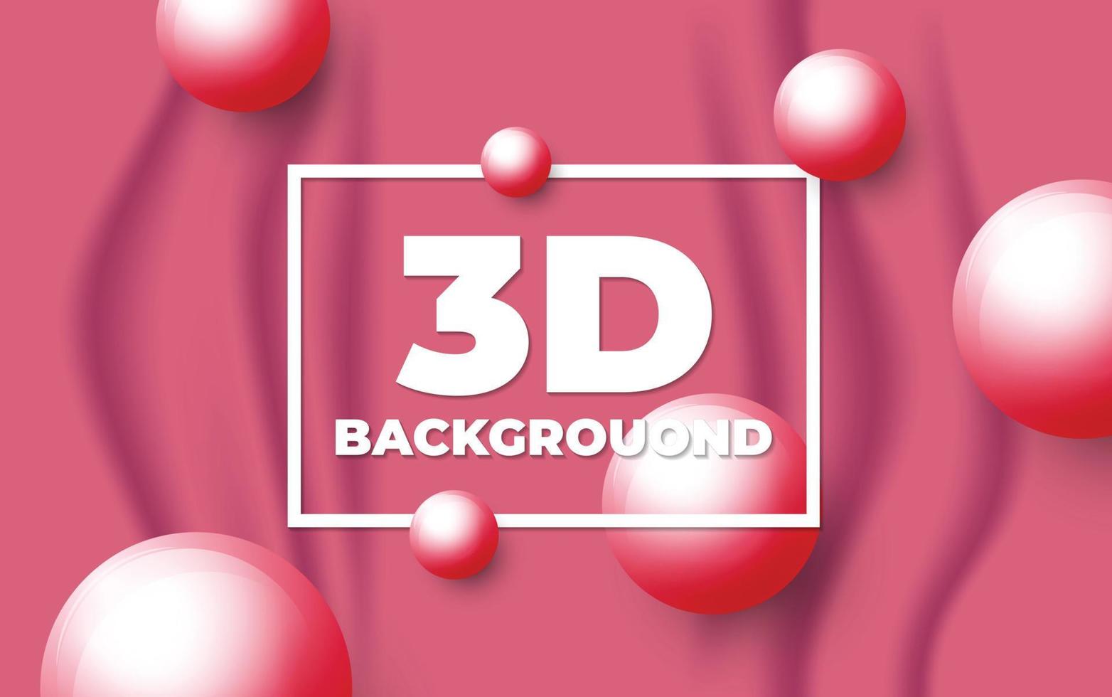 3D realistic abstract background illustration vector