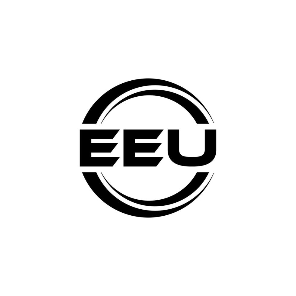 EEU letter logo design in illustration. Vector logo, calligraphy designs for logo, Poster, Invitation, etc.