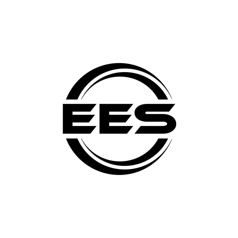 EES letter logo design in illustration. Vector logo, calligraphy designs for logo, Poster, Invitation, etc.