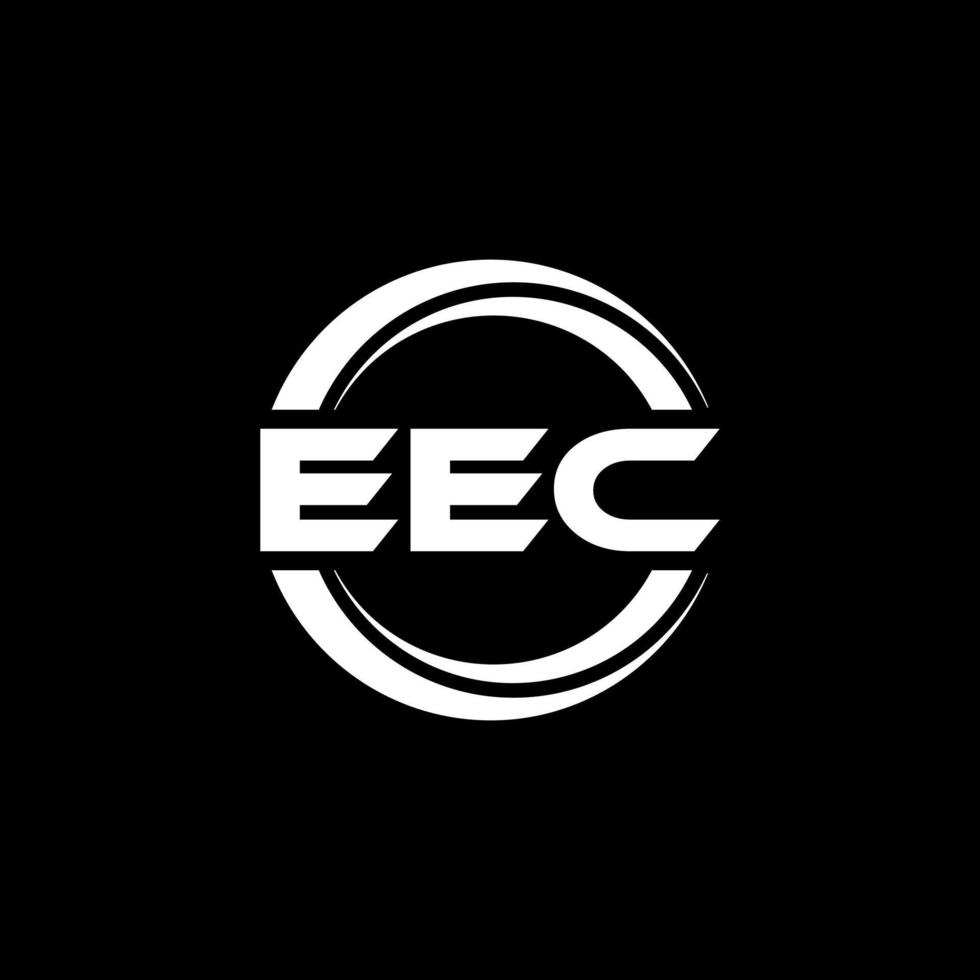 EEC letter logo design in illustration. Vector logo, calligraphy designs for logo, Poster, Invitation, etc.