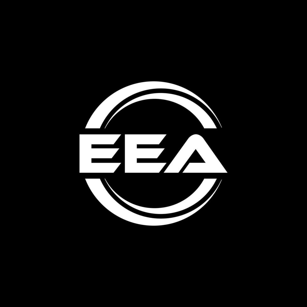 EEA letter logo design in illustration. Vector logo, calligraphy designs for logo, Poster, Invitation, etc.