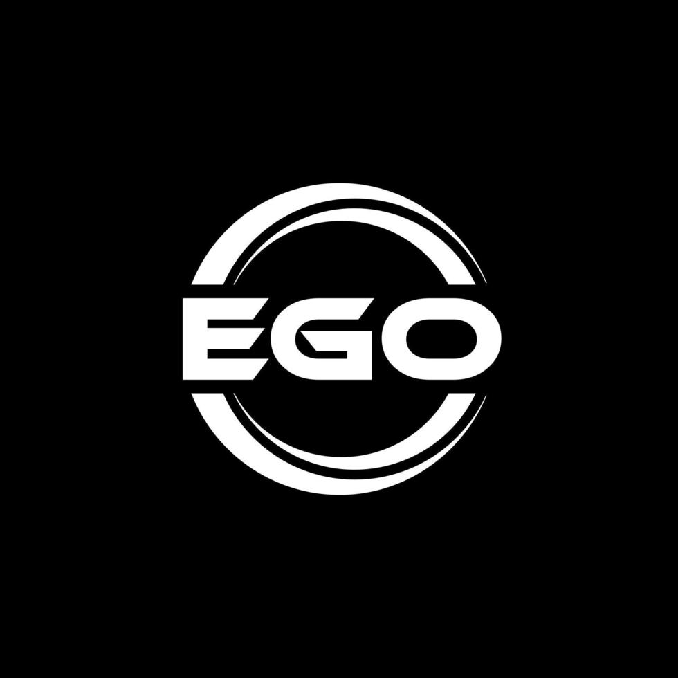 EGO letter logo design in illustration. Vector logo, calligraphy designs for logo, Poster, Invitation, etc.