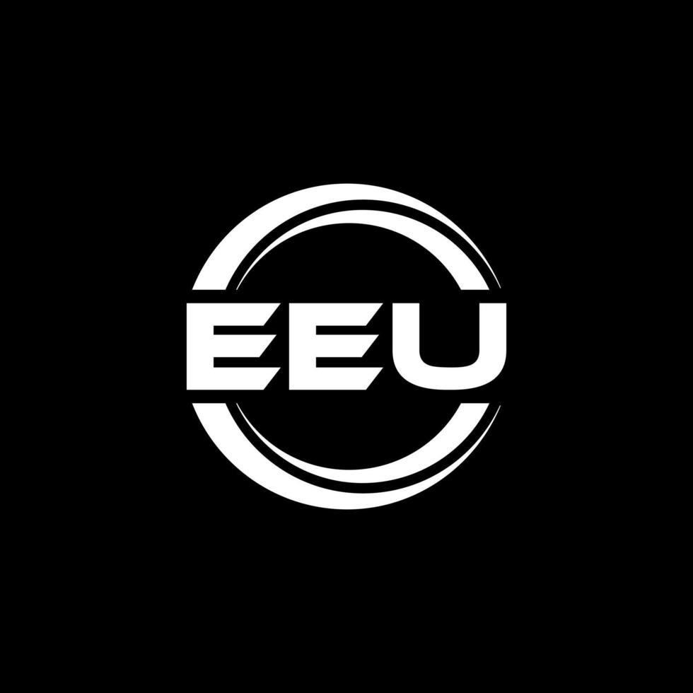 EEU letter logo design in illustration. Vector logo, calligraphy designs for logo, Poster, Invitation, etc.