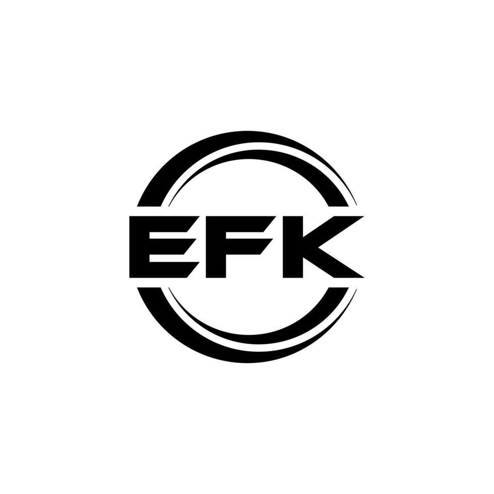 diseño de logotipo de letra efk en ilustración. logotipo vectorial, diseños de caligrafía para logotipo, afiche, invitación, etc. vector