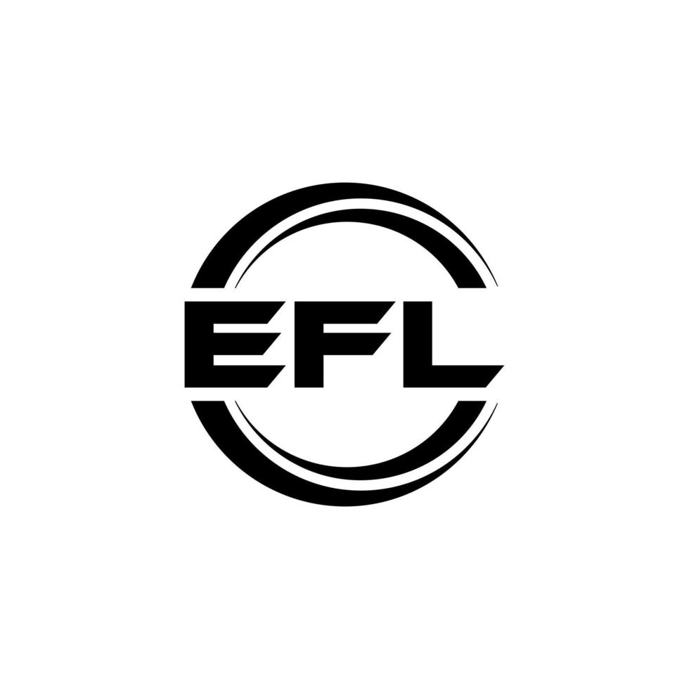 EFL letter logo design in illustration. Vector logo, calligraphy designs for logo, Poster, Invitation, etc.