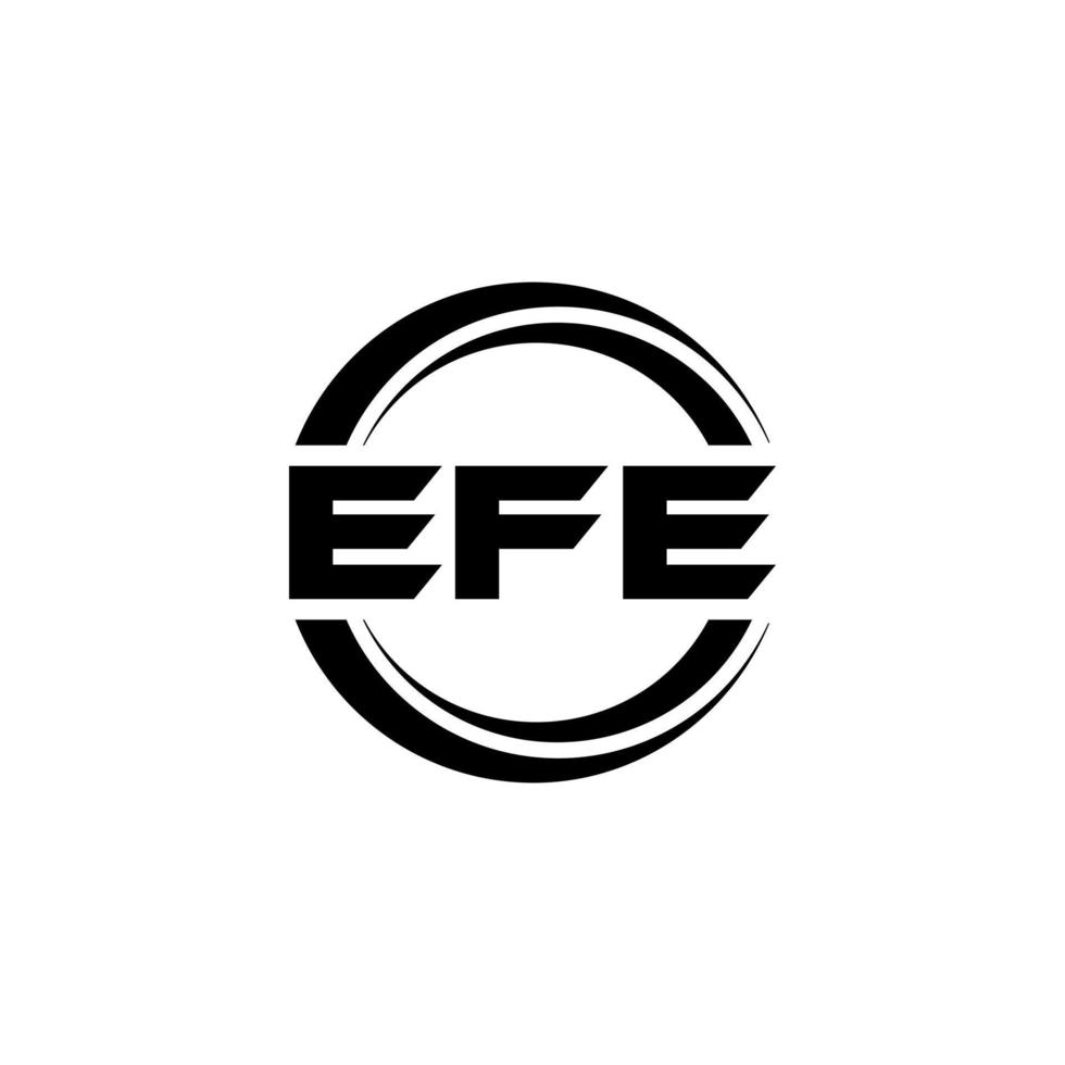 EFE letter logo design in illustration. Vector logo, calligraphy designs for logo, Poster, Invitation, etc.