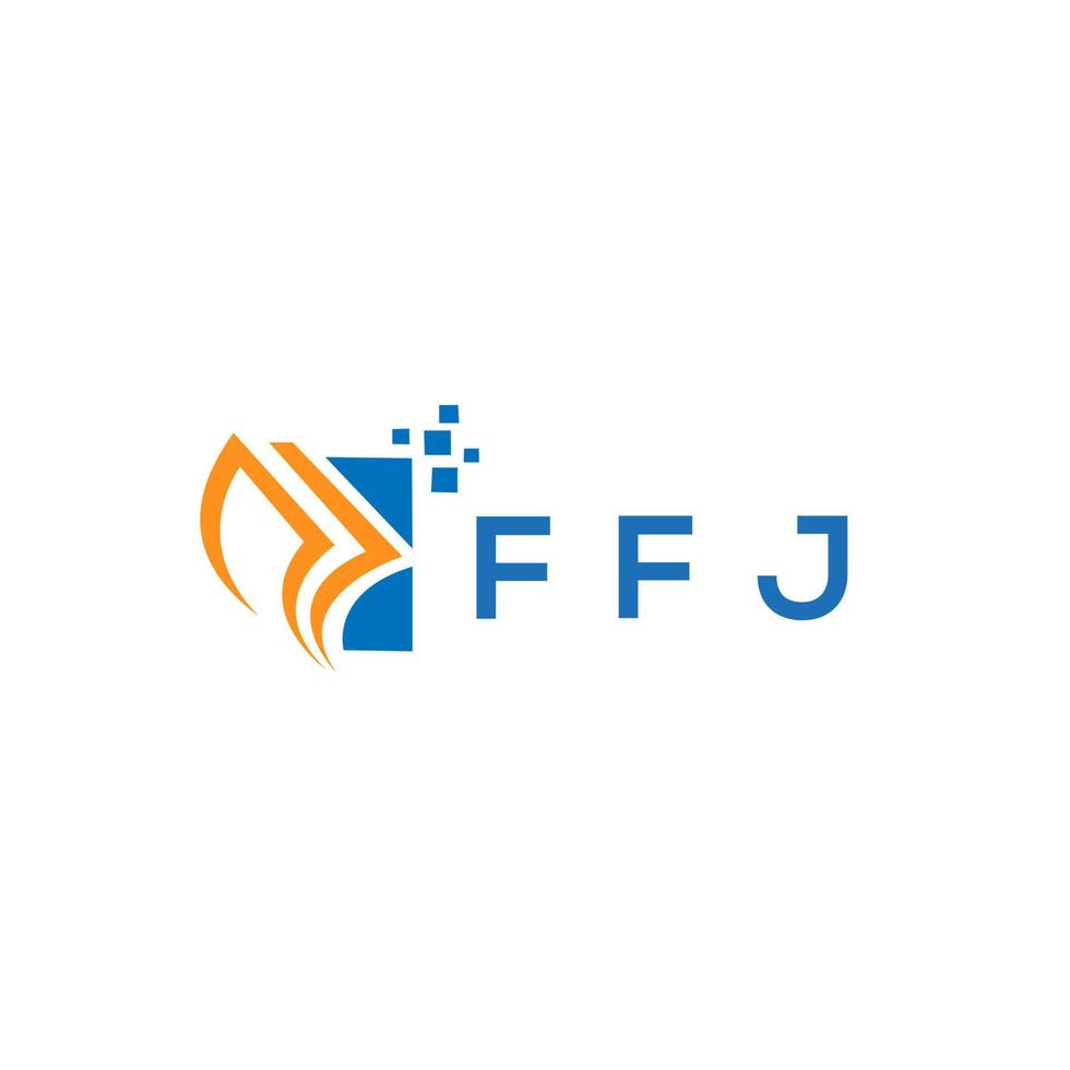FFJ credit repair accounting logo design on white background. FFJ creative initials Growth graph letter logo concept. FFJ business finance logo design. vector