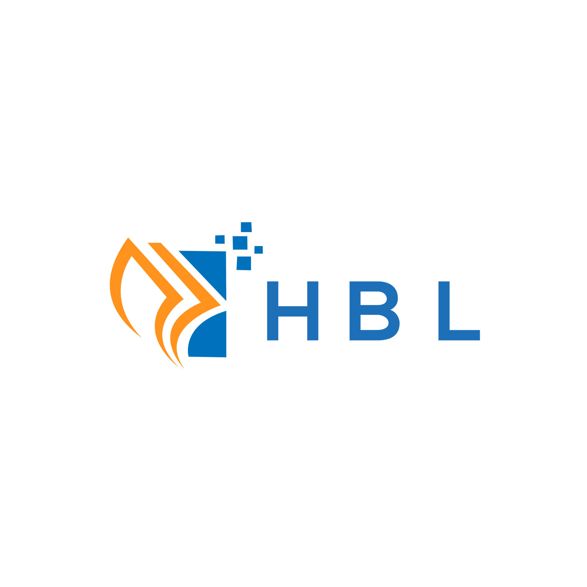 HBL credit repair accounting logo design on white background. HBL