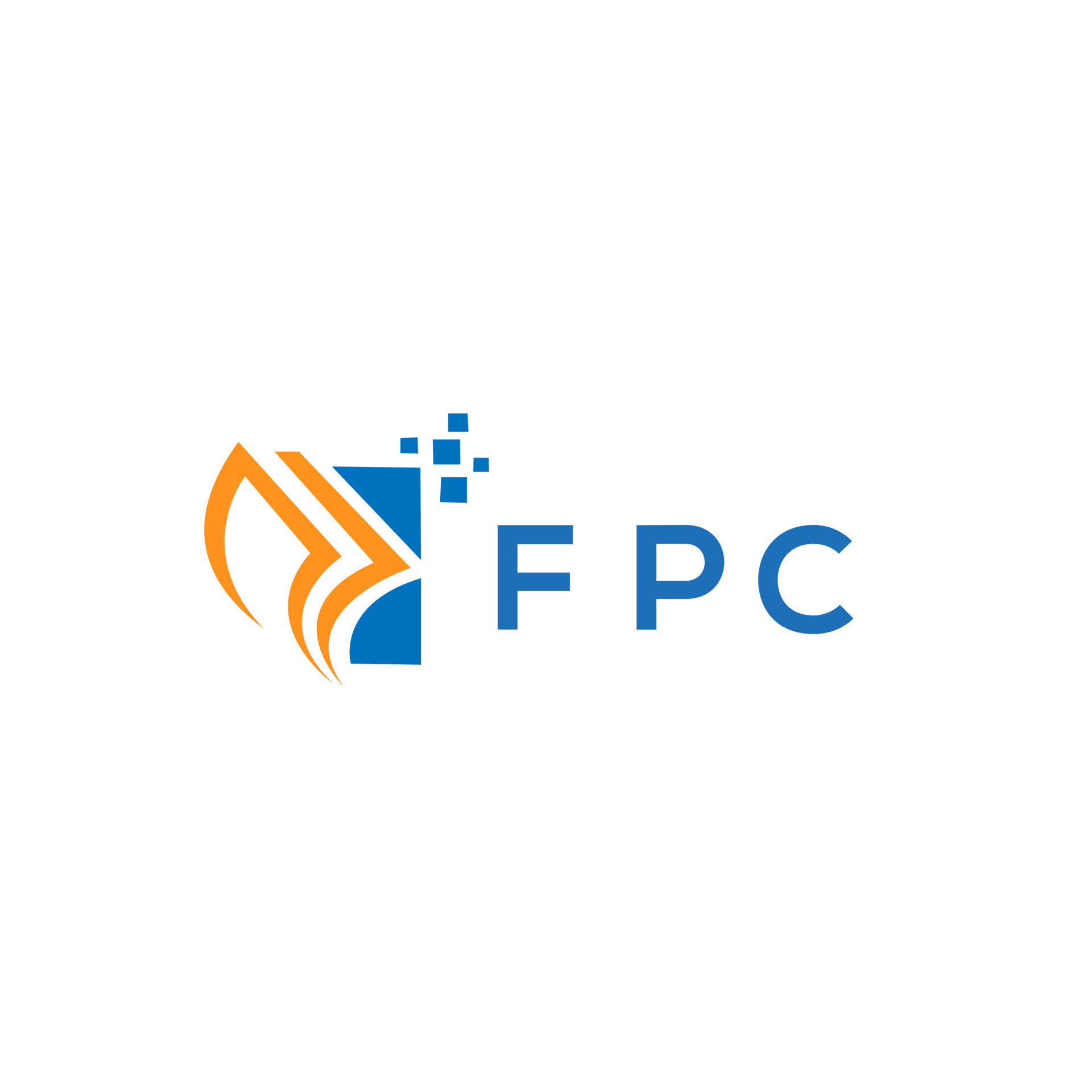FPC credit repair accounting logo design on white background. FPC creative initials Growth graph