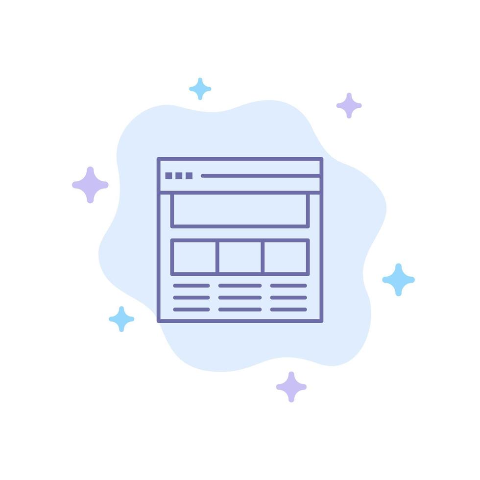 Website Page Interface Web Online Blue Icon on Abstract Cloud Background vector