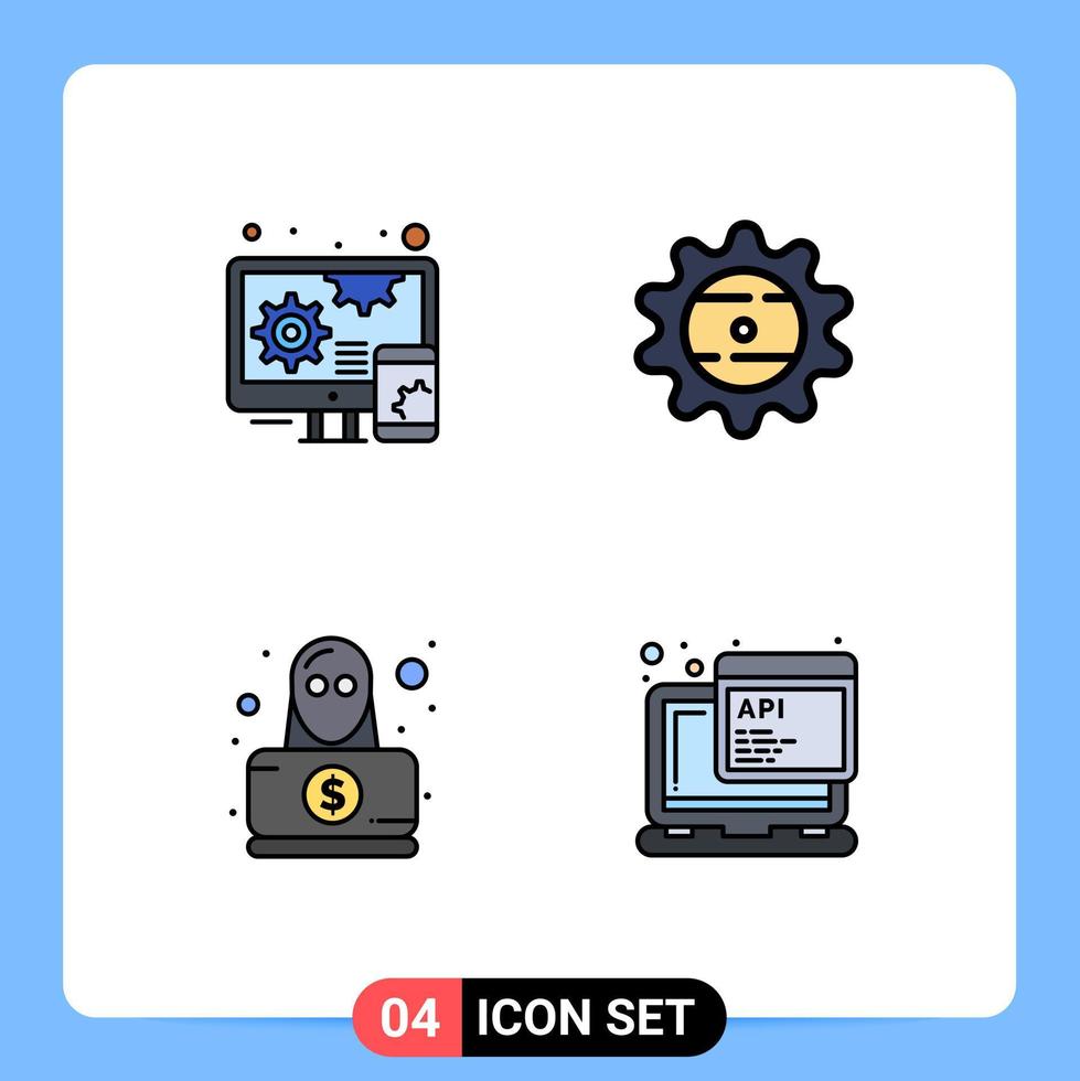 4 Creative Icons Modern Signs and Symbols of adaptive spy bottle food api Editable Vector Design Elements