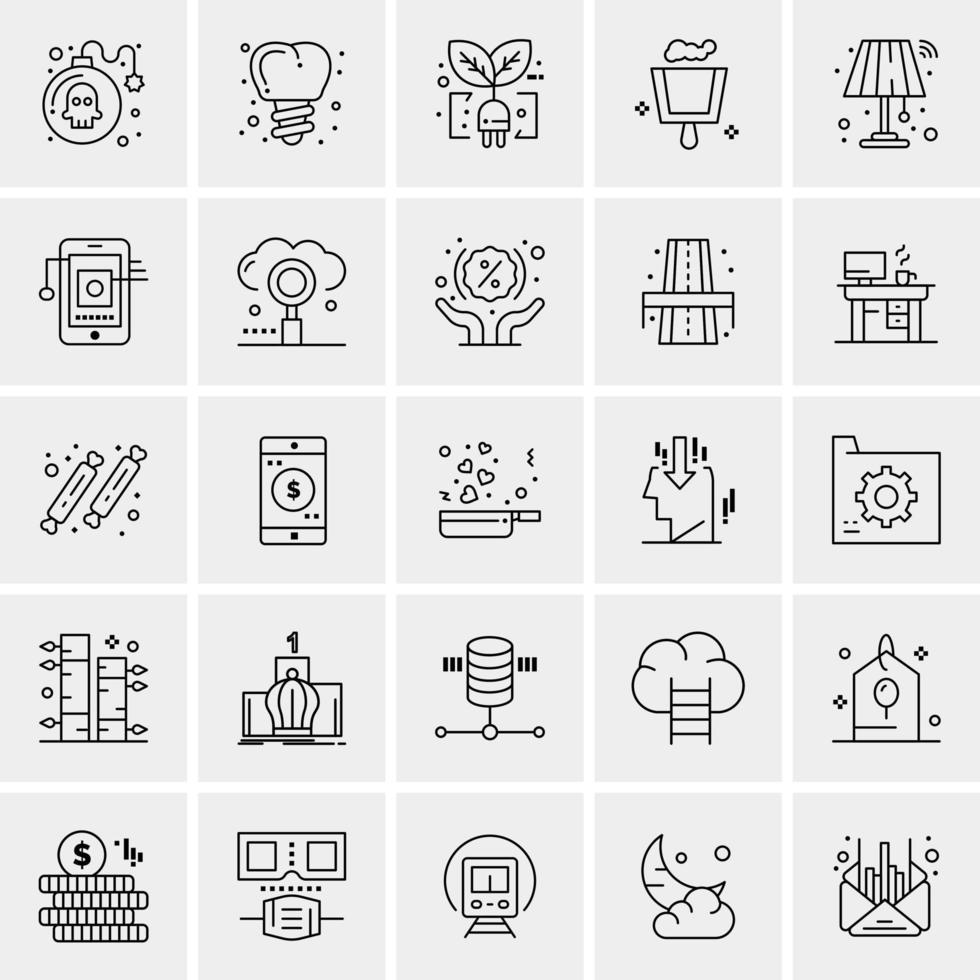 25 Universal Business Icons Vector Creative Icon Illustration to use in web and Mobile Related project