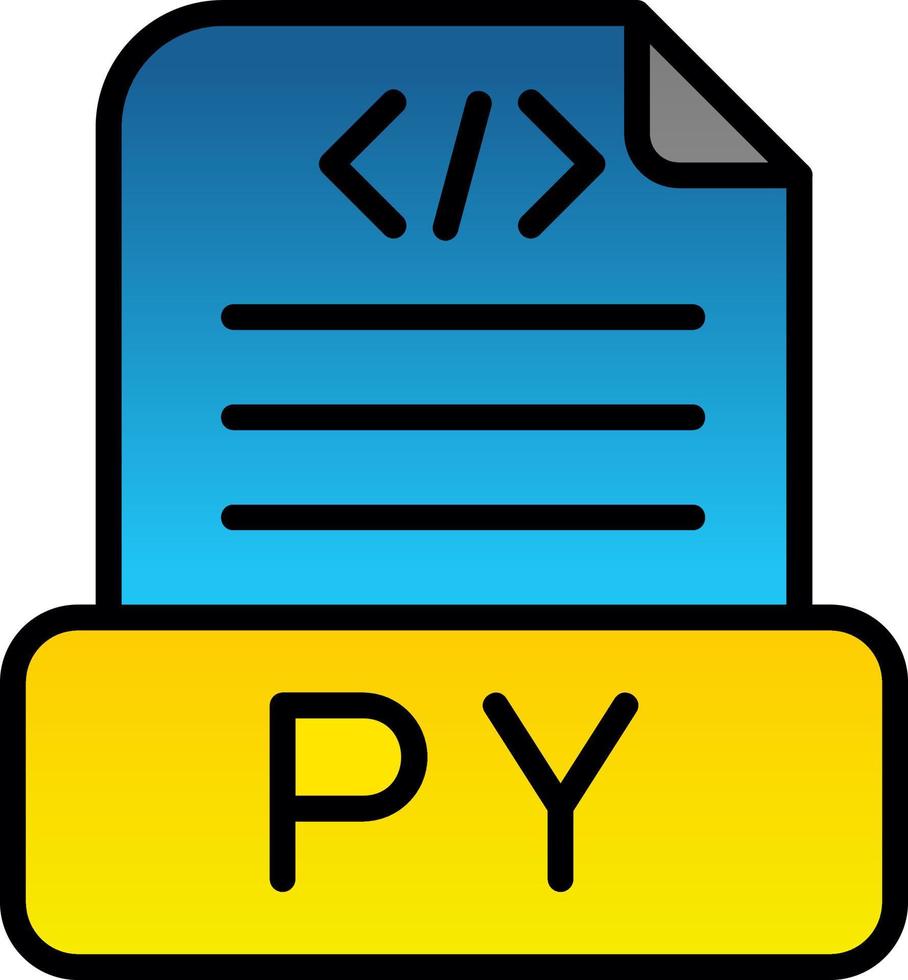 Python File Vector Icon Design