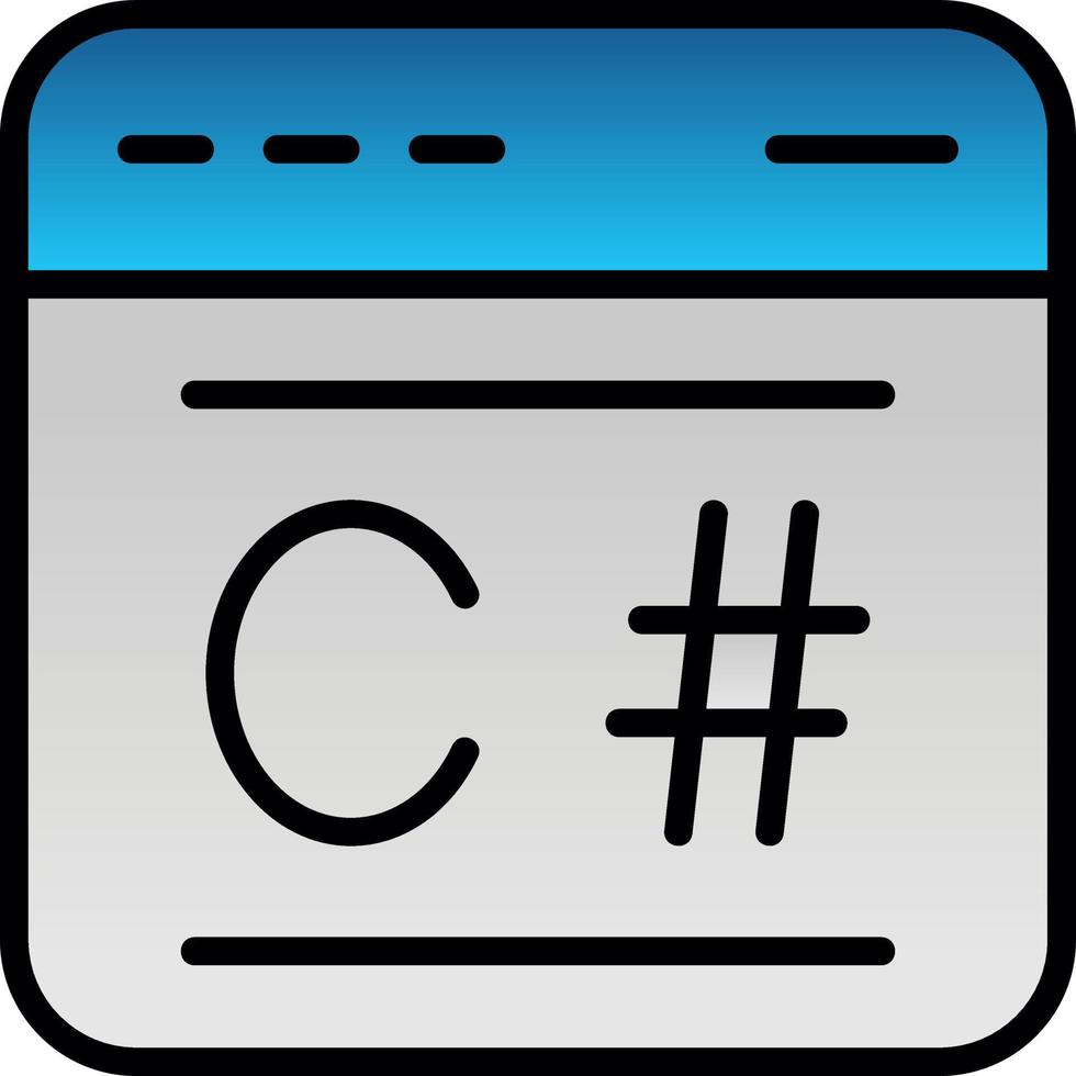 C Sharp Vector Icon Design